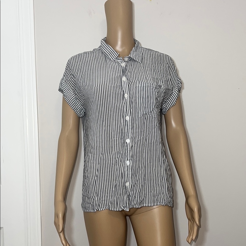 Velvet Heart Striped Button down Top